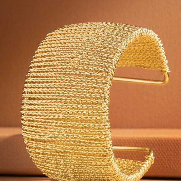 Boho Wire Wrapped Cuff Bracelet - Picture 2 of 6